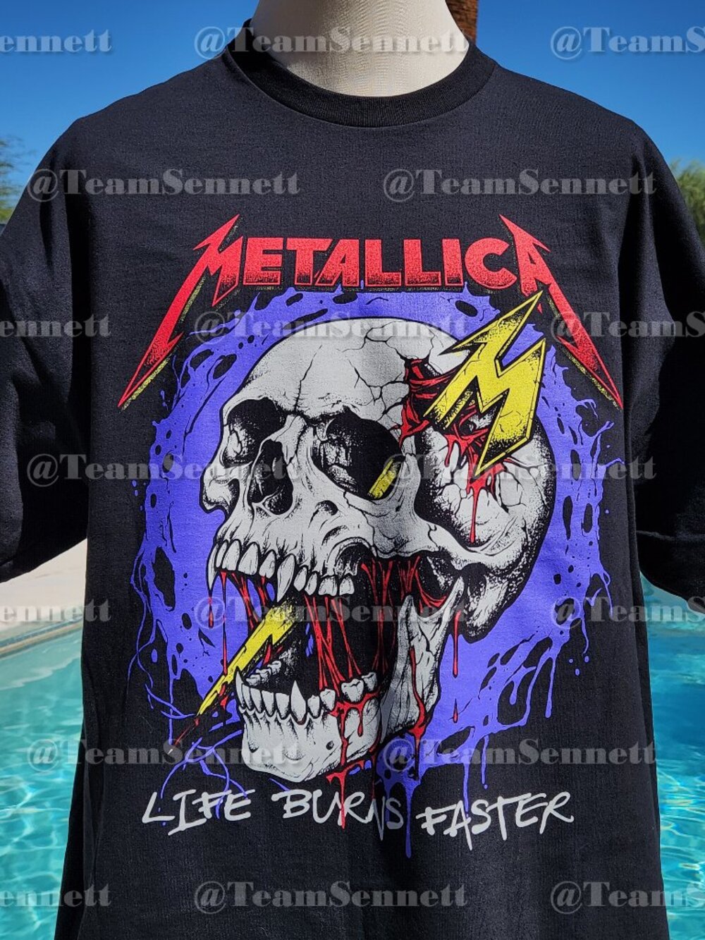 Metallica Sphere Shirt / Life Burns Faster Skull / Las Vegas Residency 2026